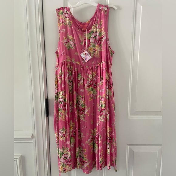 April Cornell Other - April Cornel Girls Sleeveless Pink Floral Sundress Size 11/12